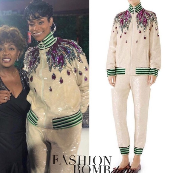 Gucci Jackets & Blazers - Gucci sequin jewelled track suit